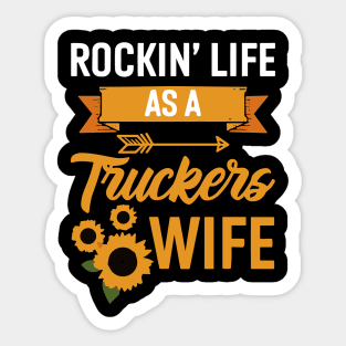Trucker Wife Gift Married Truckers Wife Sticker